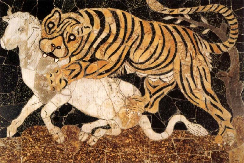 Tiger Attacking a Bull, unknow artist